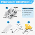Sliding Window Locks (6 Sets), Window Locks for up and down Windows and Horizontal Windows, Window Security Bars, Window Security Lock with