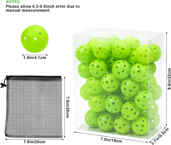 Plastic Golf Balls Practice Limited Flight Golf Training Ball Hollow Swing Practice Indoor Golf Balls with Mesh Drawstring Bag for Backyard