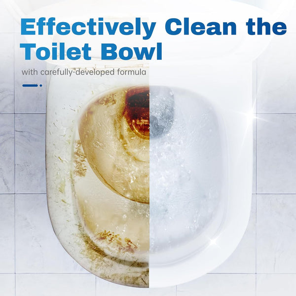 Vacplus Toilet Bowl Cleaner Tablets 20 PACK, Automatic Cleaners with Bleach, Slow-Releasing Toilet Tank Cleaners for Deodorizing & Descaling,