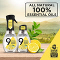 9 Elements Natural Dish Soap, Dishwashing Liquid with Lemon Essential Oils, Made with the Power of Vinegar, 1 Dish Spray Starter Kit & 3 Refills