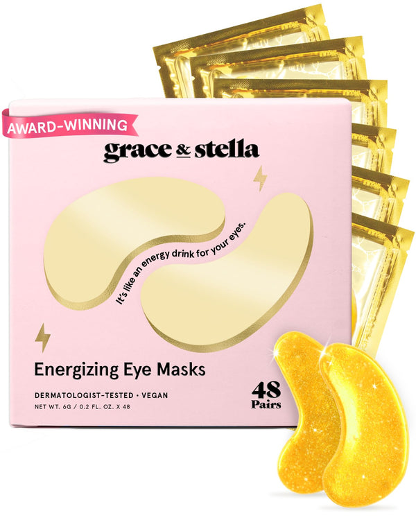 Grace & Stella Award Winning under Eye Mask - Travel Essentials - Anniversary Gifts for Women - Gel Eye Patches for Dark Circles, Puffy Eyes,
