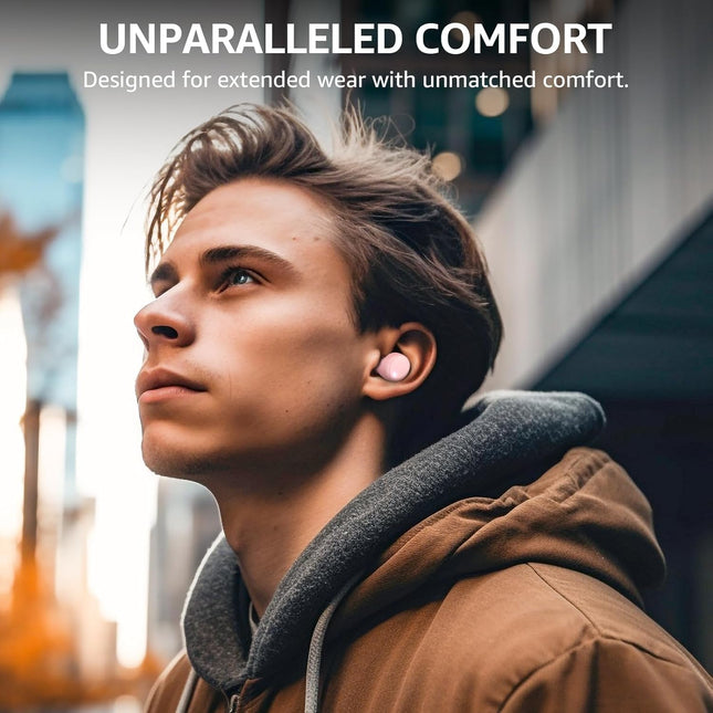 TOZO T6 Wireless Earbuds Bluetooth 5.3 Headphones, Ergonomic Design in Ear Headset, 50Hrs Playtime with Wireless Chargin