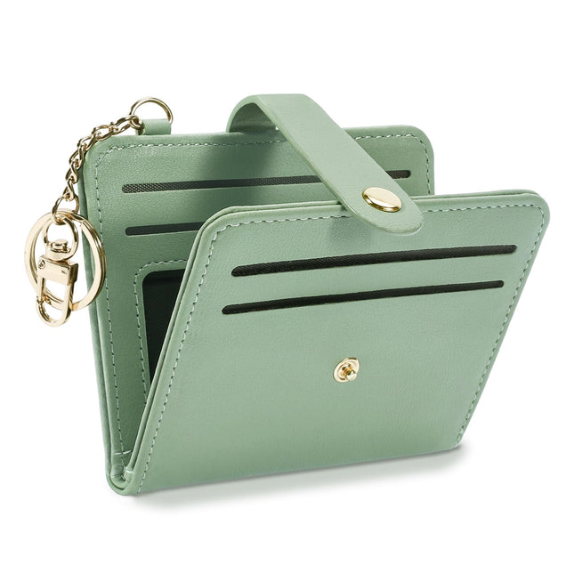 Small Wallets Woman RFID Blocking Leather Credit Card Holder - with ID Window - Card Wallets for Women - with Zipper Coi