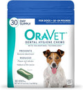 ORAVET Dental Chews for Dogs, Oral Care and Hygiene Chews (Small Dogs, 10-24 Lbs.) Blue Pouch, 30 Count