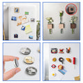 Round Magnets with Adhesive Backing, 240 Pieces Adhesive Circle Magnetic Tape (Diameter 0.8’’ x 0.08”) Anisotropy Magnets Dots for DIY Craft Art