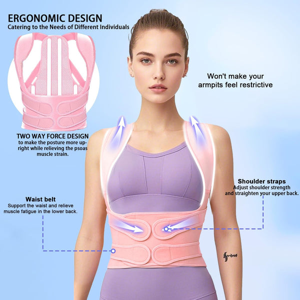Posture Corrector for Women and Men,Adjustable Full Back Brace and Shoulder Straightener,For Back Pain Relief ,Hunchback