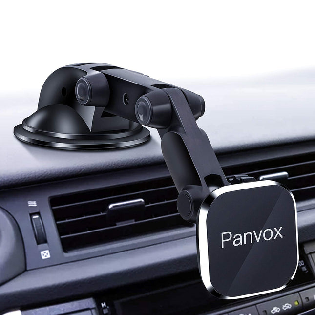 Magnetic Phone Car Mount, Universal Dashboard Windshield Car Phone Mount Holder with Upgraded 3.2" Suction Cup,8 Strong 