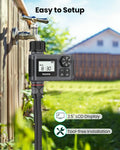 Outdoor Garden Hose Faucet Timers, Programmable Water Sprinkler Timer with Rain Delay/Manual/Automatic Drip Irrigation and Lawn Watering System