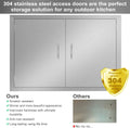 Seeutek Outdoor Kitchen Doors BBQ Access Door 31W X 24H Inch - Stainless Steel Double Wall Construction Vertical Door for Outdoor Kitchen Grilling