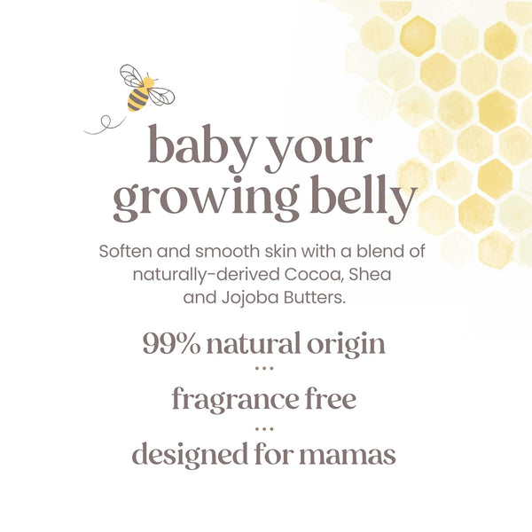 Burt'S Bees Mama Belly Butter Stretch Mark Cream for Pregnancy Massages Body & Reduces Scar Appearance, Prenatal & Postnatal Tummy Skin Care, Shea