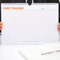 Hadigu Habit Tracker Calendar (Undated 12 Month) Colorful Motivational Design, Spiral Bound and Hanger, A4 Size (8,3"X11.7") Quality Heavy Paper,