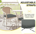Downluxe Outdoor Chair Cushions Set of 2 for Patio Furniture, Water-Resistant Patio Chair Cushions with Ties, High Density Foam Outdoor Seat