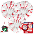 [2026 New Version] Mop Head Replacement - 40% More Cleaning Power，3 Pack Spin Mop Replacement Head for Easy Wring 1-Tank System, Easy Cleaning,