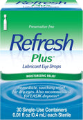 Refresh Plus Lubricant Eye Drops, Preservative Free, Single Use Containers, 30 Count 30 Count (Pack of 1)