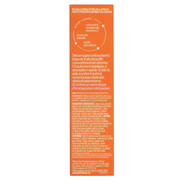 Pacifica Vitamin C Face Serum - Glow Baby Booster Facial Serum - Glycolic Acid Serum for Face - Dark Spot Corrector anti Aging Brightening -