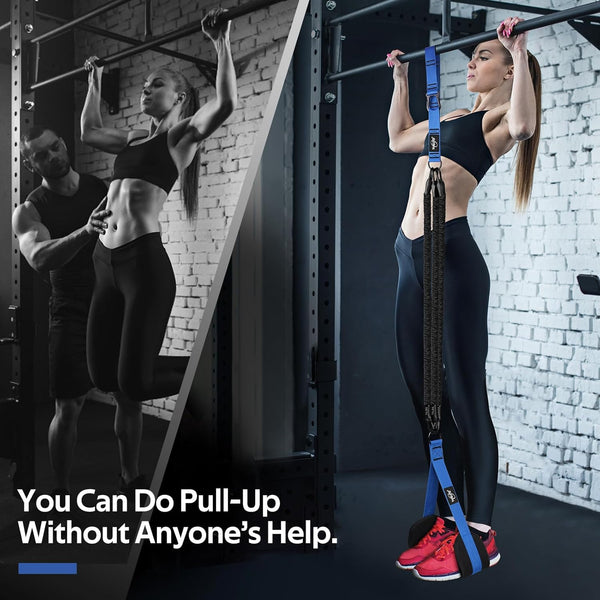 Pull up Assistance Bands, Heavy Duty Assisted Pull up Bands for Pull up Assist, Adjustable Weight/Size with Fabric Feet Mats, Upgrade Pull up