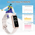 Fitness Tracker with Heart Rate, Blood Pressure, Sleep Tracking, Calorie Tracking, Activity Tracker with 1.1" AMOLED Color Screen, Waterproof Step