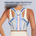 Fit Geno Posture Corrector for Women & Men: Adjustable Lightweight Upper Back Brace for Neck Shoulder & Upper Back Pain Relief - Improve Posture