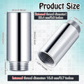 Amylove 2 Pcs Shower Head Extension Arm Stainless Steel Shower Pipe Extension 1/2Pt Male to 1/2Pt Female Thread Cast Pipe Fitting Coupler