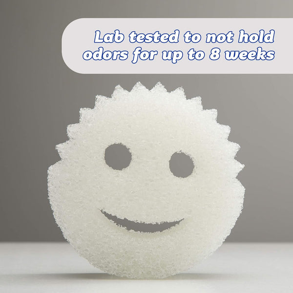 Scrub Daddy Sponge - Dye Free - Scratch-Free Scrubber for Dishes and Home, Odor Resistant, Soft in Warm Water, Firm in Cold, Deep Cleaning,