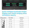 Kastar Quadruple Battery Charger Compatible with Minolta MND20 44 MP / 2.7K Ultra HD Digital Camera, Full HD 1080P Rechargeable Electronic Mini
