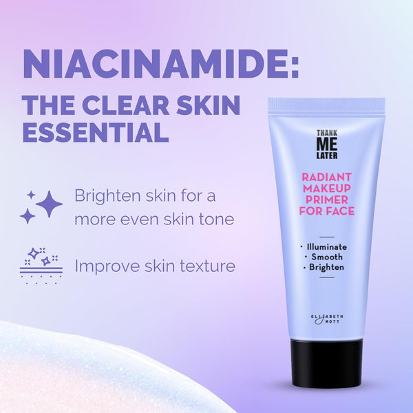 Elizabeth Mott Thank Me Later Radiant Face Primer â Dermatologist & Allergy Tested â Illuminating, Hydrating Makeup Base for Glowing Skin â