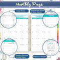 2025-2026 Planner - Academic Planner 2025-2026, July 2025 - June 2026, Weekly & Monthly Planner, 6.4" X 8.5", Colorful Tabs, Back Pocket,