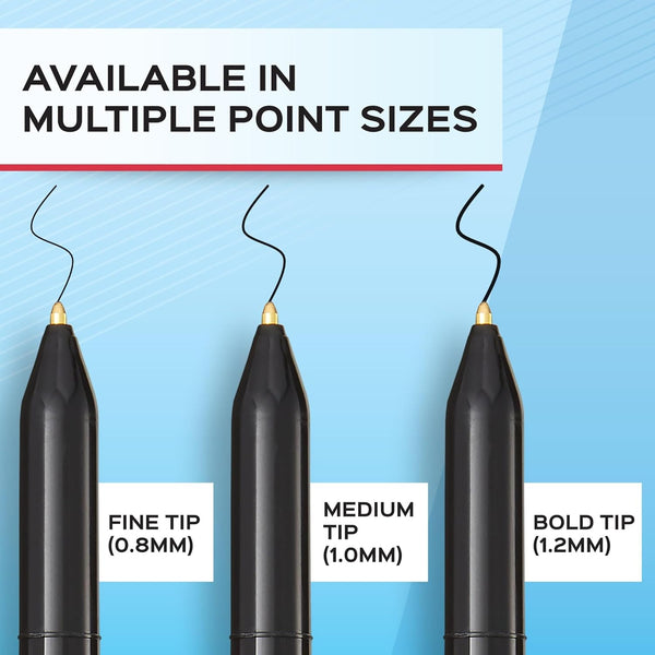 Paper Mate Write Bros Ballpoint Pens, Medium Point (1.0Mm), Black, 12 Count