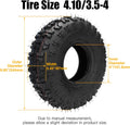 FVRITO 2 Pack of 4.10-4 410-4 4.10/3.50-4 Tire with Inner Tube for Lawn Mowers Garden Rototiller Snow Blower Mowers Hand Truck Wheelbarrow Go Cart
