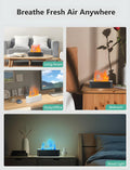 Flame Air Diffuser, Humidifier, Essential Oil Diffuser - 7 Colors, 180Ml Capacity (8 Hours), Noiseless Operation, Auto-Off Protection - Perfect