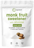 Monk Fruit Sweetener with Allulose, 2 lbs | No Erythritol | No Aftertaste, 1:1 White Sugar Substitute, Keto & Vegan Friendly, Zero Calorie | Great