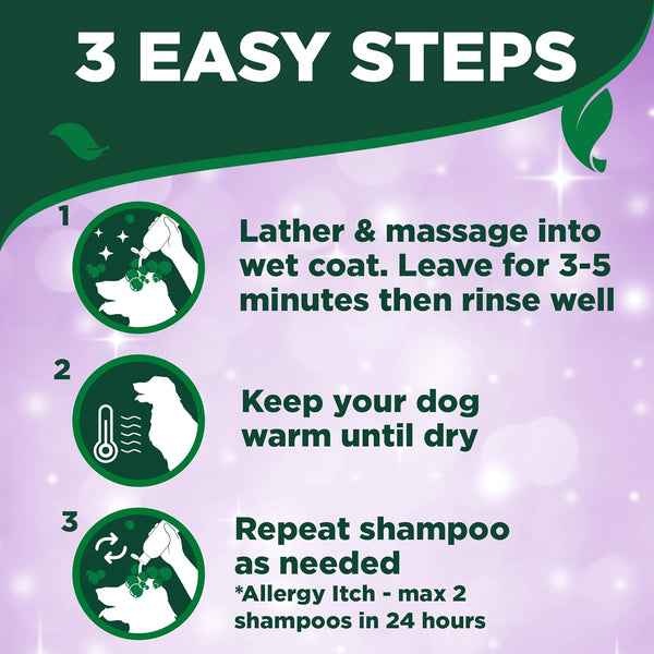 Vet'S Best Hypo-Allergenic Shampoo for Dogs | Dog Shampoo for Sensitive Skin | Relieves Discomfort from Dry, Itchy Skin | Cleans, Moisturizes, and