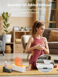 Flame Air Diffuser, Humidifier, Essential Oil Diffuser - 7 Colors, 180Ml Capacity (8 Hours), Noiseless Operation, Auto-Off Protection - Perfect
