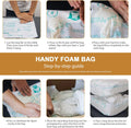 Foam Bag for Shipping, Pack of 8 Handy Foam Room Temperature Expanding Foam Packaging Bags, Instant Pack Quick Expanding Packaging Filler -