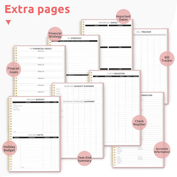 Budget Planner - Monthly Budget Book with Expense Tracker Notebook, Undated Bill Organizer & Finance Planner to Take Control of Your Money,