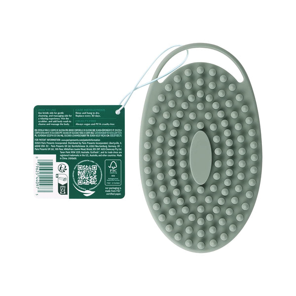 Ecotools Silicone Body Scrubber, for Gentle Cleansing & Exfoliating, 2-In-1 Silicone Scrubber & Body Massager, Hygienic & Durable Bath Accessory,
