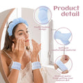 Sponge Spa Headbands for Women & Wristband Set,Puffy Makeup Headband Set for Washing Face,Soft Towel Skin Care Head Band,Cute Hair Band Shower 4 Pcs