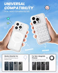 Klearlook 2PCS Magnetic Suction Phone Mount for MagSafe Case, Sticky Phone Grip Holder for iPhone, Removable Hands-Free Selfie/Video for TikTok