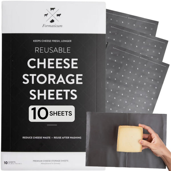 Formaticum Reusable Cheese Storage Sheets | Size 9" X 14" | Professional-Grade Cheese Strorage | Store Cheese, Sandwiches, and Charcuterie |