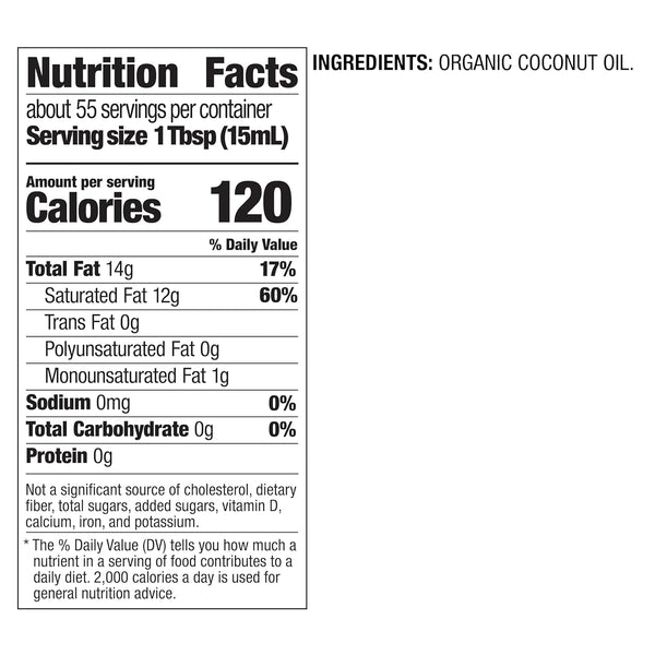 Betterbody Foods Organic Refined Coconut Oil, 28 Fl Oz, All Purpose Oil for Cooking, Baking, Hair and Skin Care