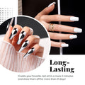 Beetles Gel Polish White Gel Polish and Black Gel Polish Kit 2 Pcs 15Ml Black and White Gel Nail Polish Soak off Led French Nail Art Manicure