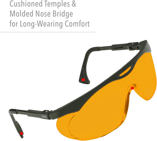 Honeywell Uvex Ademco Skyper Blue Light Blocking Computer Glasses with Sct-Orange Lens (S1933X)