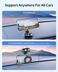 Vacuum Magnetic Phone Holder for Car,Suction Cup Phone Mount,Foldable Vacuum Magnetic Phones Stand,Magnet Car Mount for All Smartphones & All