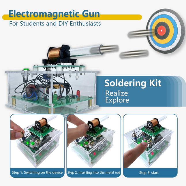 EIELE Soldering Practice Kits Electromagnetic Emitter DIY Soldering Project Electronic Kits Mini Voltage Converter Modul