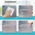 Sponge Holder for Kitchen Sink, Kitchen Sink Sponge Holder,Sink Caddy,Dish Soap Holder ï¼Mat Silverï¼