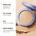 SACE LADY Face Powder Waterproof Sets Makeup, Controls Shine, Smooth Fine Lines for Flawless Lightweight Finish, Long Lasting Matte Compact