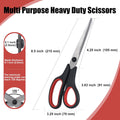 Lichamp 8.5â Scissors, 12-Pack Multipurpose Sharp Scissor, Comfort Grip Handles Household for Office, School, Home and Arts