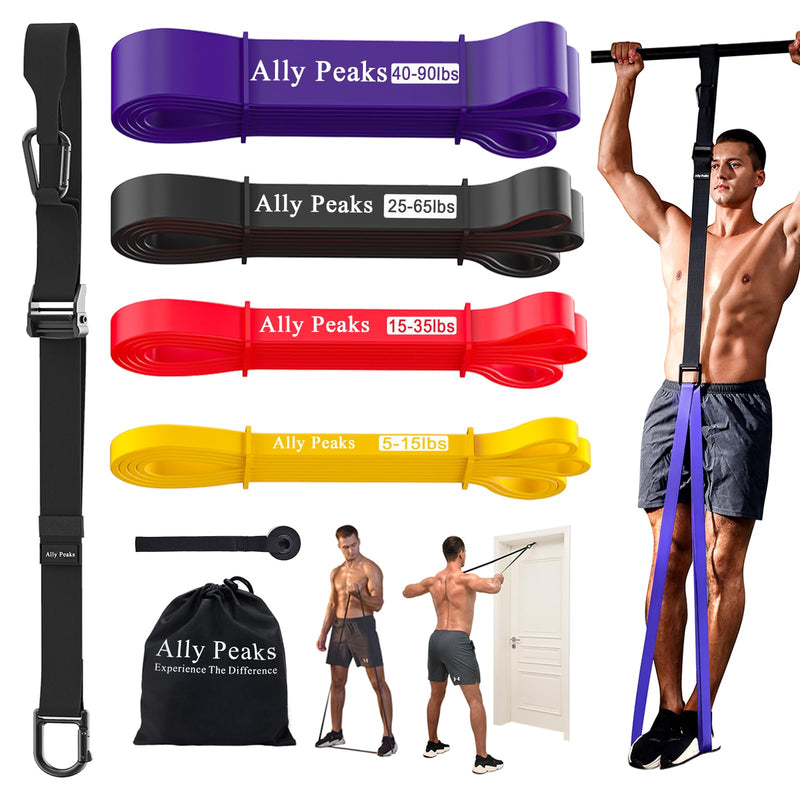 Ally Peaks Pull up Assistance Bands System,Up to 410 Lbs Assistance, Resistance Bands,Adjustable and Replaceable Pull up Assist Band,Assisted Pull