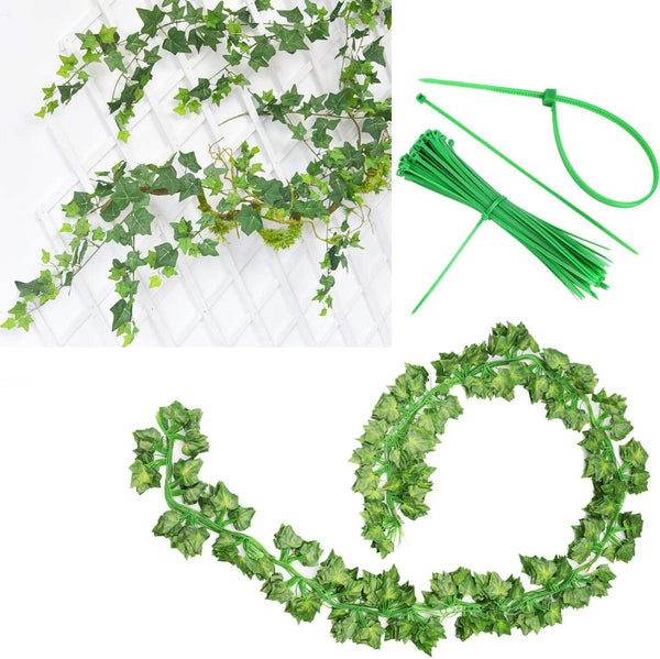 Comtelek 252 FT Artificial Ivy 36 Pack Ivy Vine Garland Ivy Leaves Greenery Garlands Clip Hanging Fake Leaf Plants Faux Green Flowers Decor Home