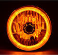 OCTANE LIGHTING 7" H6024 / 6014 Halogen Amber Led Halo Ring H4 Light Bulb Angel Eye Headlight